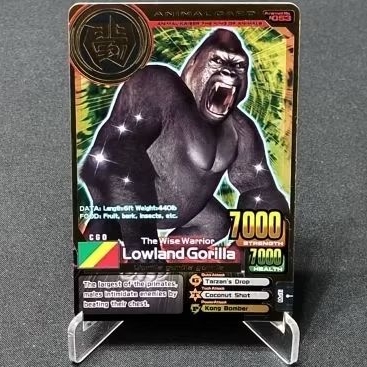 GAME ARCADE ANIMAL KAISER PLUS VERSION 3 LOWLAND GORILLA ANIMAL CARD GOLD ORIGINAL