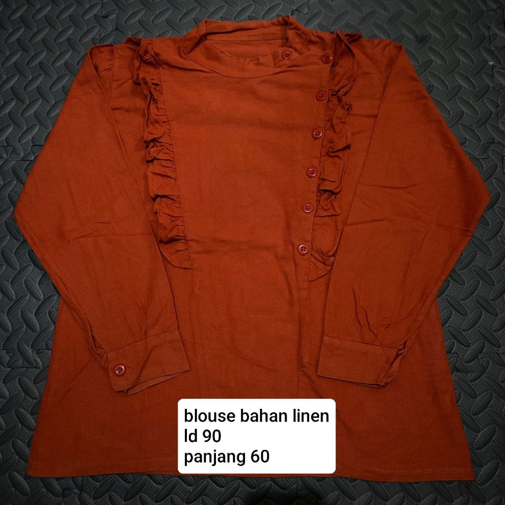 atasan blouse linen preloved