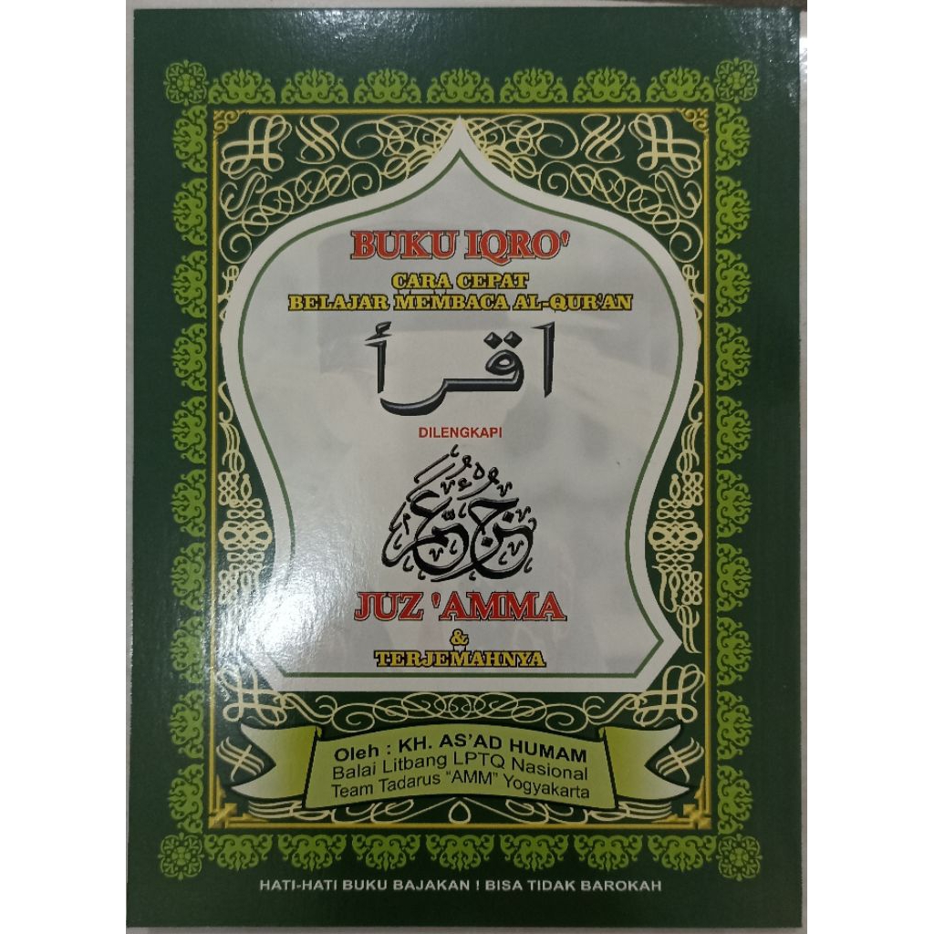 Buku Iqra dilengkapi Jus'Amma ukuran besar