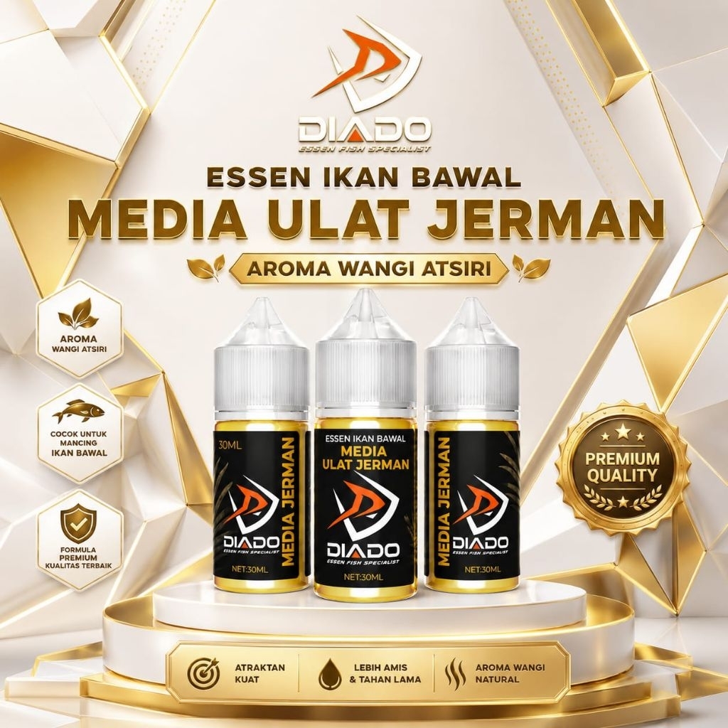 Essen Ikan Bawal Media Ulat jerman Diado 30ml