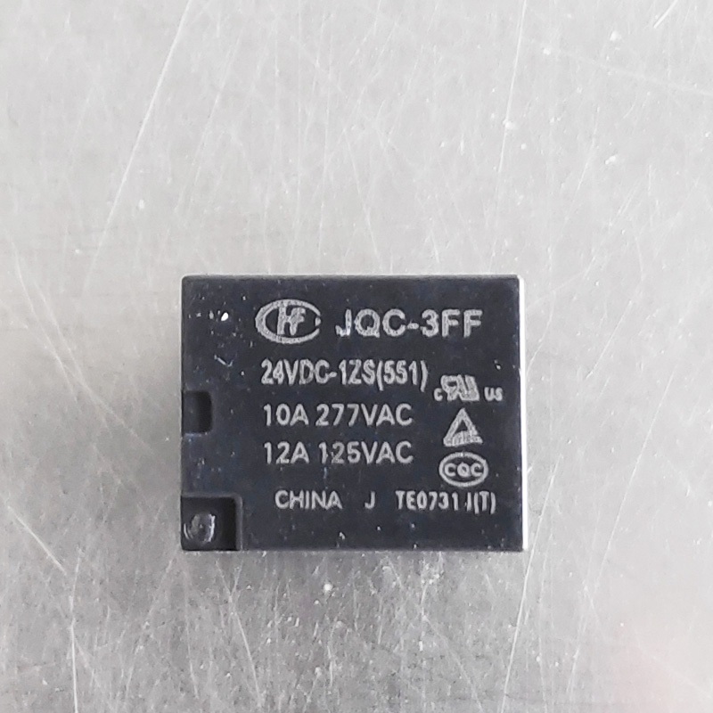 RELAY DC 24V 5PIN 10A 277VAC JQC-3FF/24VDC-1ZS(551) SUBMINIATURE POWER RELAYS JQC-3FF-24VDC-1ZS(551)