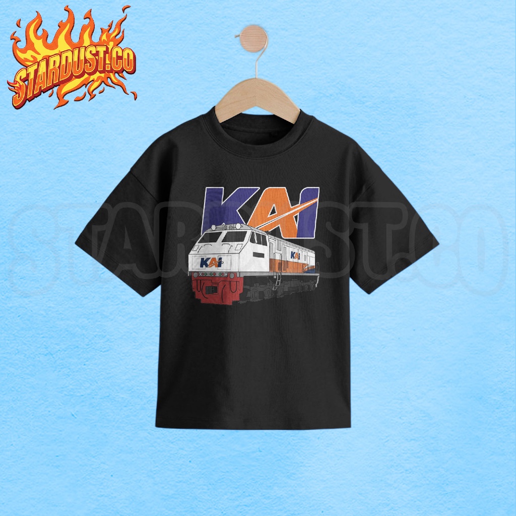 Baju Kaos Anak Lokomotif Kereta Api KAI / Atasan Baju Anak Anak KAI Lokomotif Kereta Api Indonesia