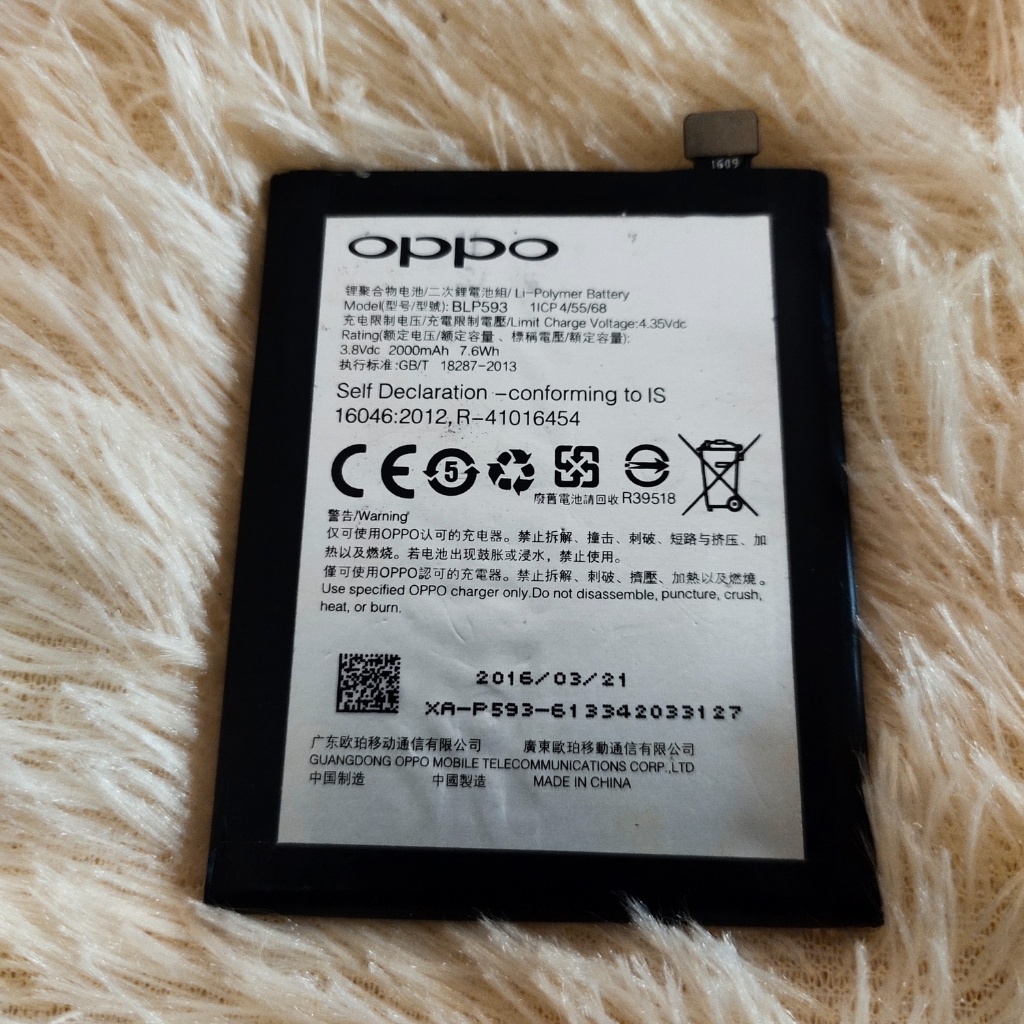 Baterai Bekas Oppo Neo 5 BLP593 ORI Original Copotan