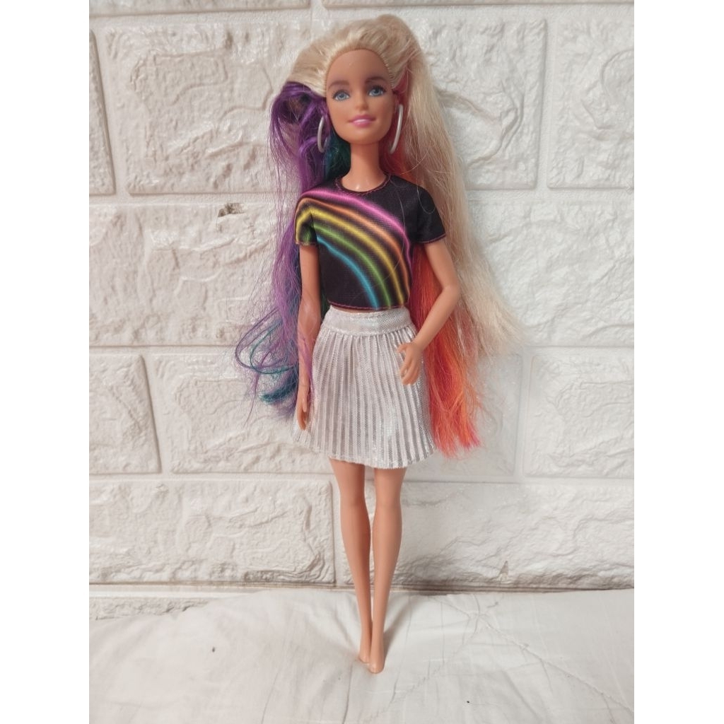 barbie rainbow sparkle hair mattel barbie