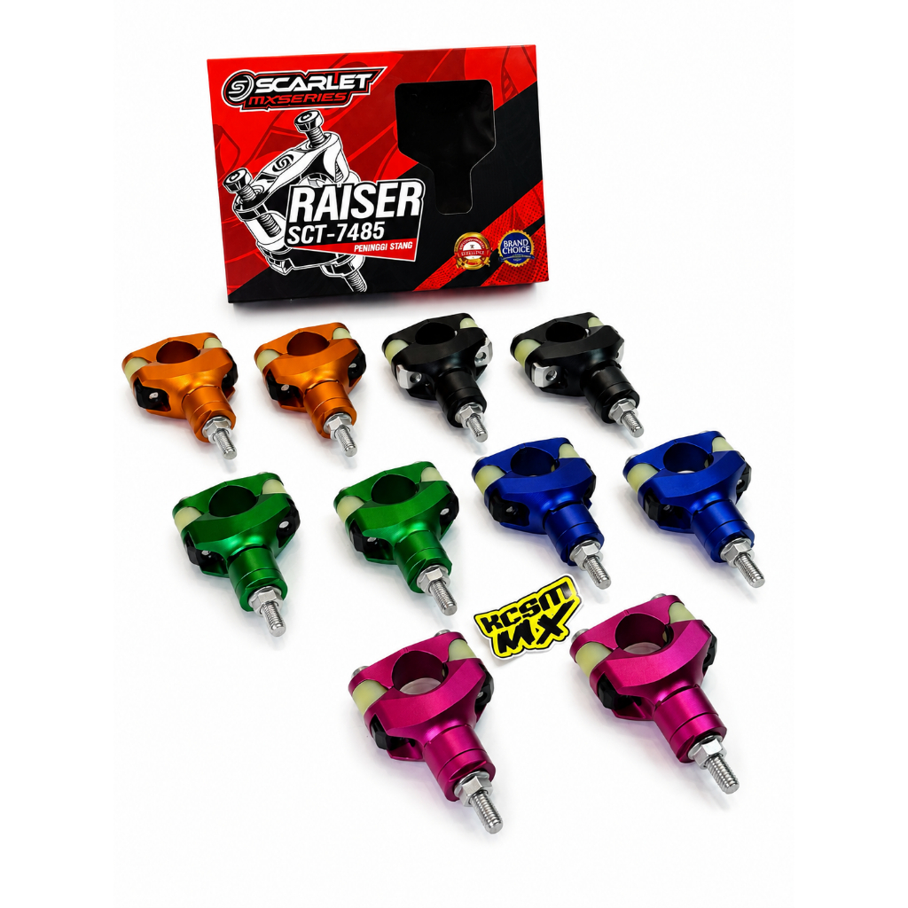 Scarlet MX SCT-7485 Raiser Peninggi Stang PHDS Anti Vibration Universal Trail MX ADV Orange