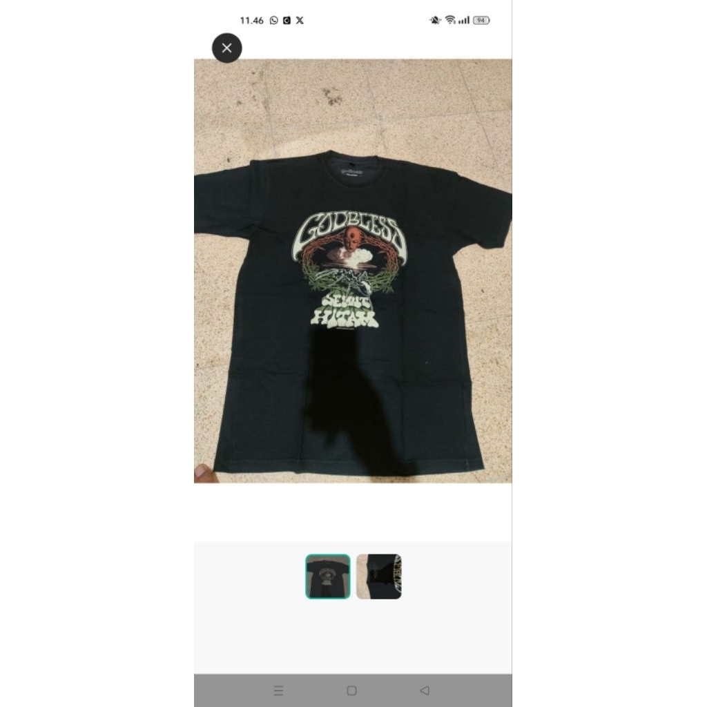 kaos godblss semut hitam