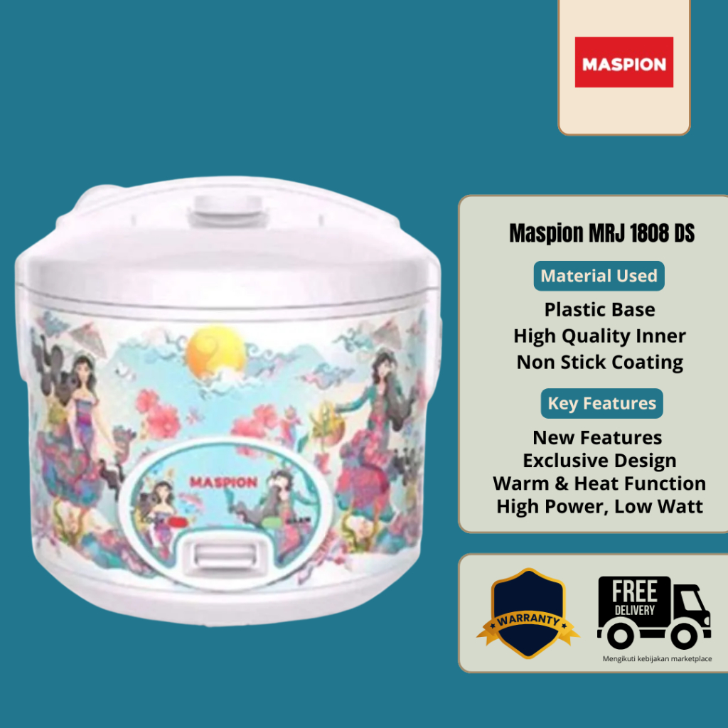 RICE COOKER MASPION - RICE COOKER 1..8L - MRJ 1808 DS - MASPION