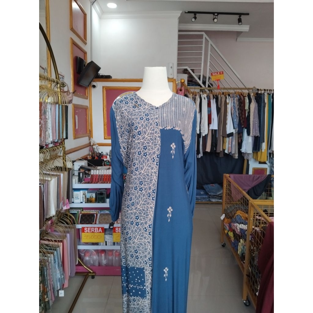 Gamis kaftan batik// gamis batik // gamis harian bahan rayon // kaftan batik