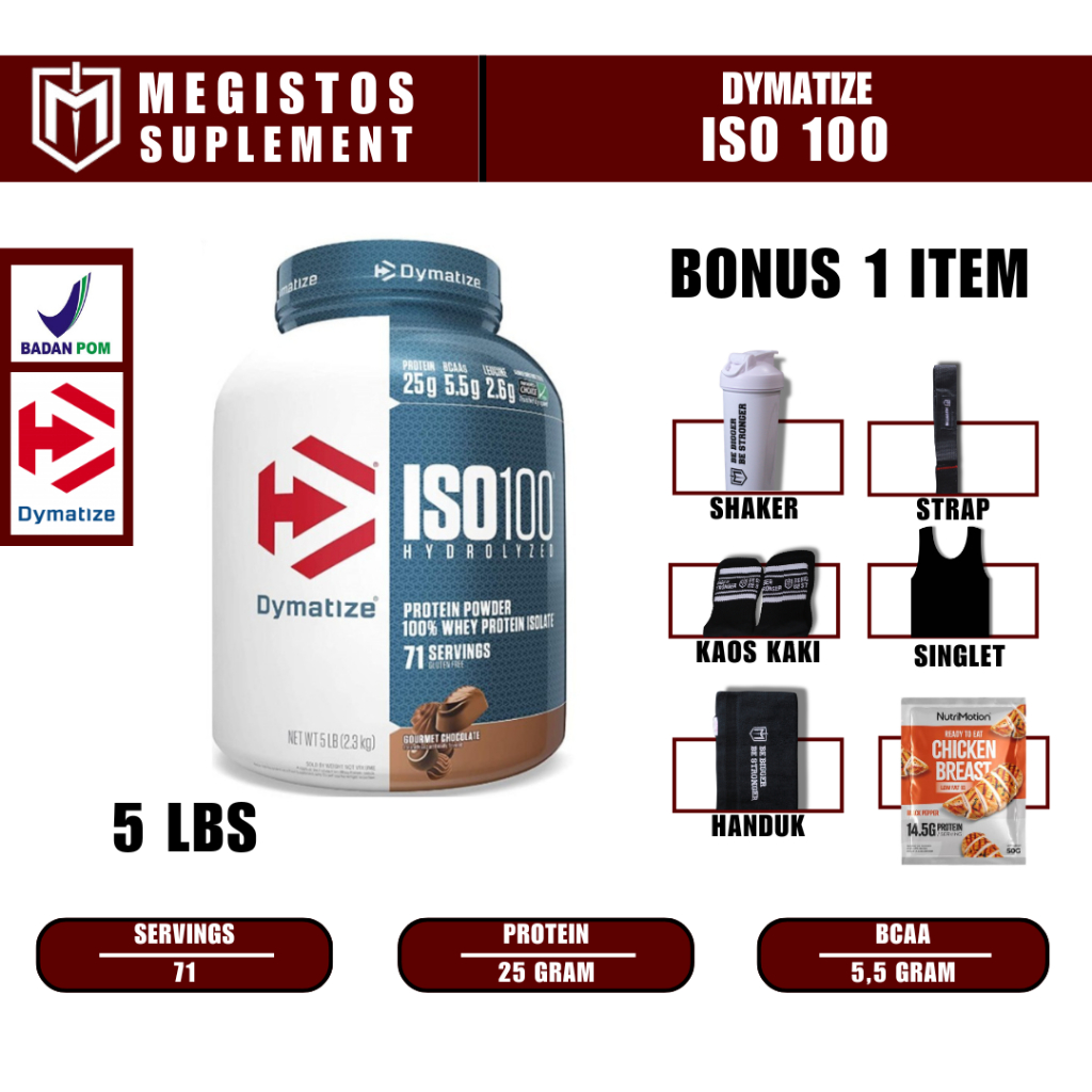 Dymatize Iso 100 5LB Iso100 Protein Isolate Hydrolized