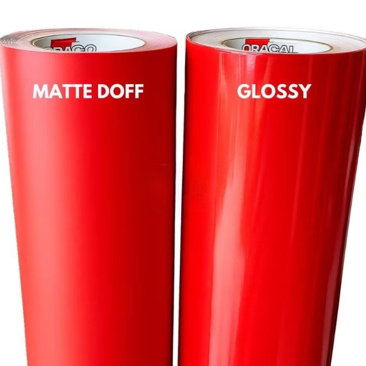 Sticker Oracal Merah Glossy / Doff Lebar 126cm [Meteran]