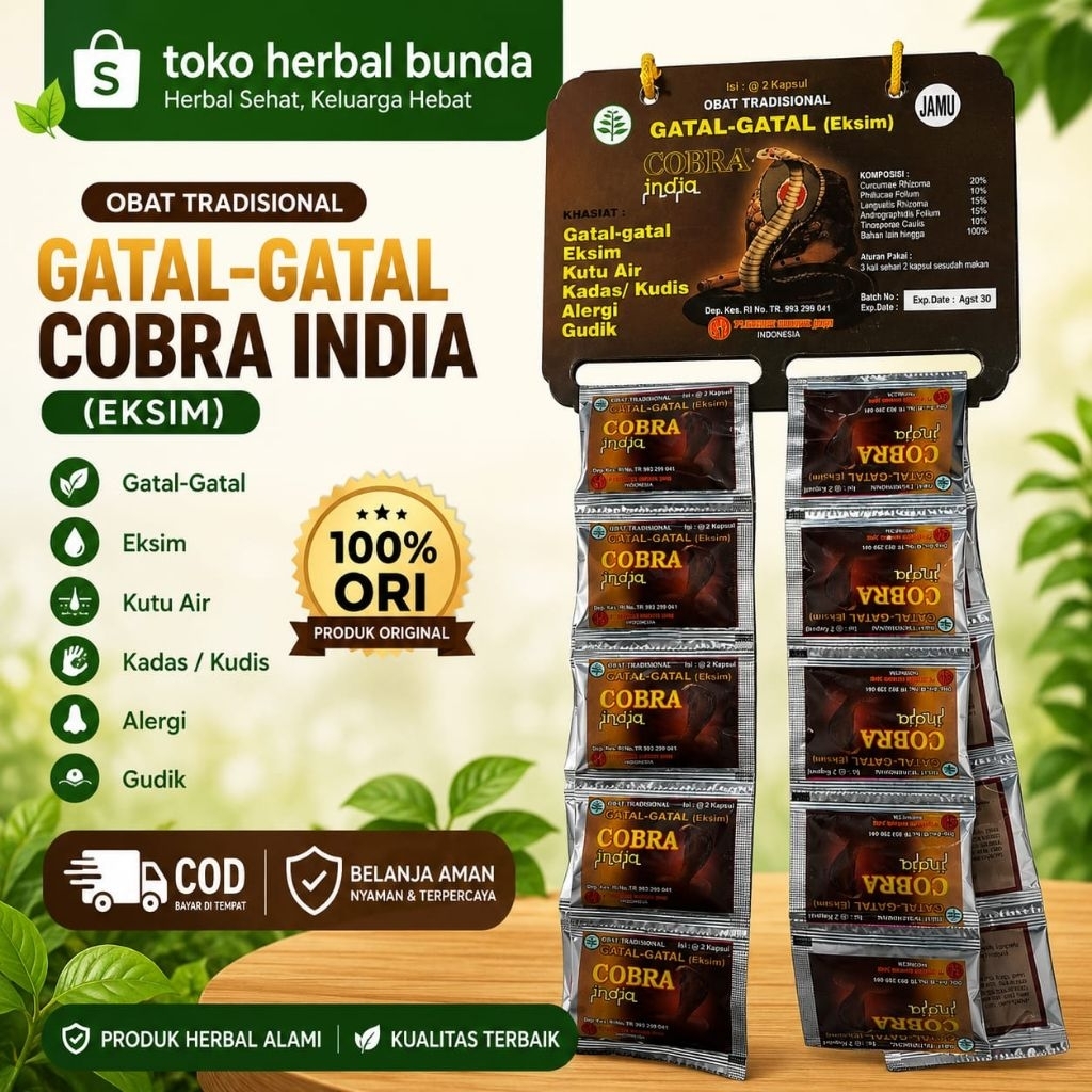 Untuk mengatasi gatal-gatal Cap Cobra India