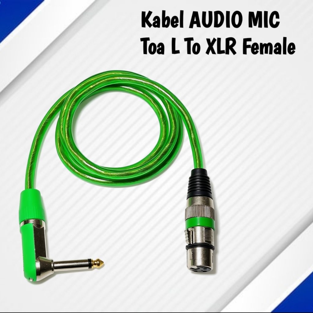 Kabel Mic Jek Akai Toa Mono L 6,5mm To Jek XLR Canon Female Panjang 1 Meter
