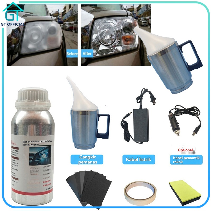 Alat Paket Nano Burn coating Lampu Depan Lensa Oksidasi Headlamp Coating Airan Nano Burn Coating Hea
