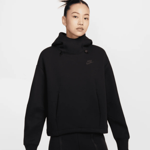 JAKET HOODIE WOMEN NSW TECH FLEECE OS HDY BLACK FV6323-010