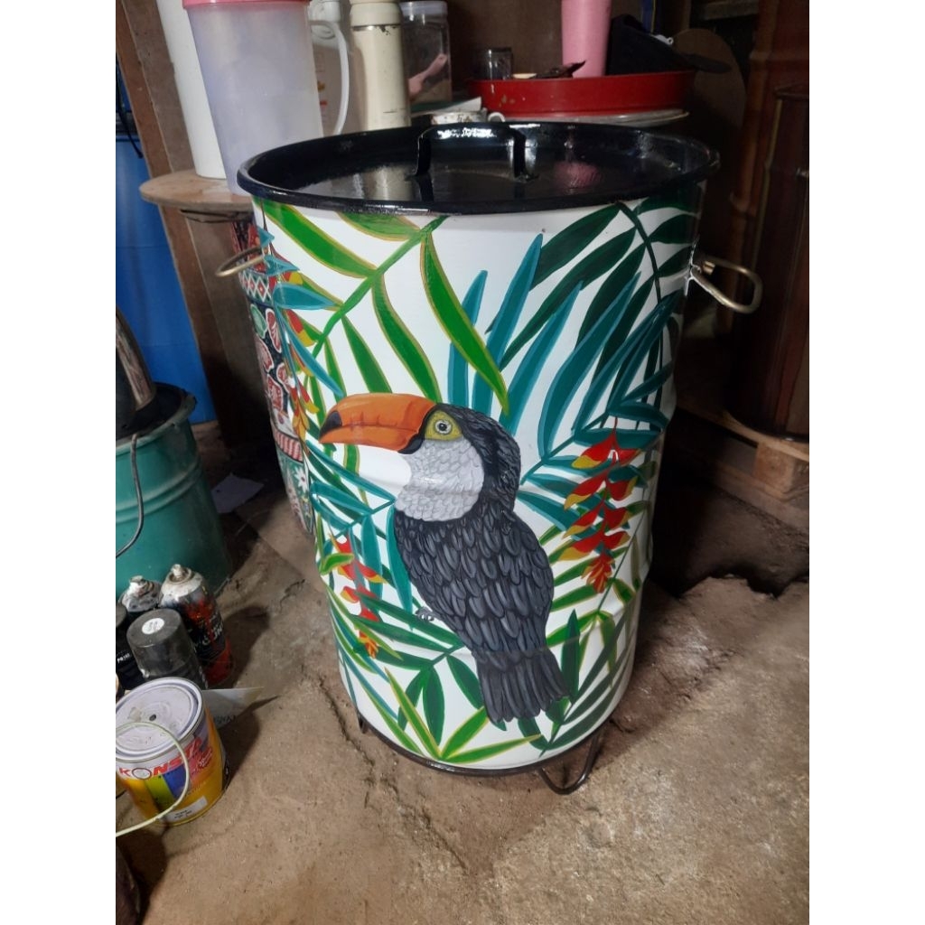 TONG SAMPAH CANTIK / TONG SAMPAH BESI / TONG SAMPAH BESAR / TONG SAMPAH KAPASITAS 60 LITER / TONG SA