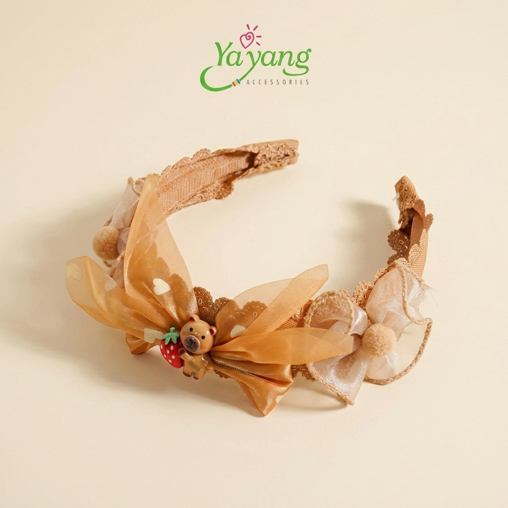 Yayang Bando Bandana Anak Pita Karakter Capybara Lucu - Aksesoris Fashion Rambut Anak - NAN1406