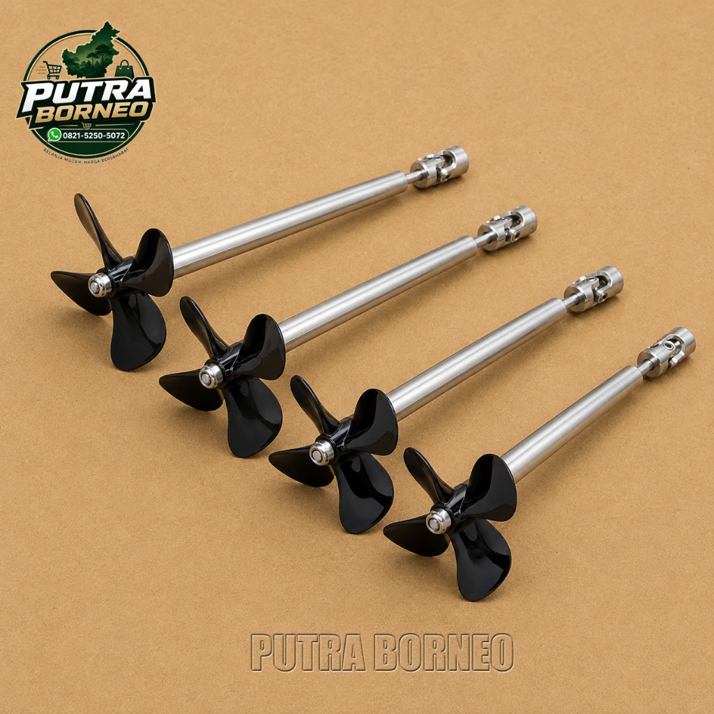 Rc boat shaft propeller 1set 4 blades double bearing tubing