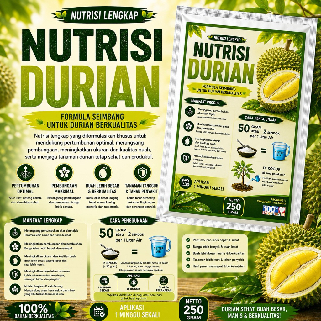 nutrisi durian pupuk nutrisi durian 250g