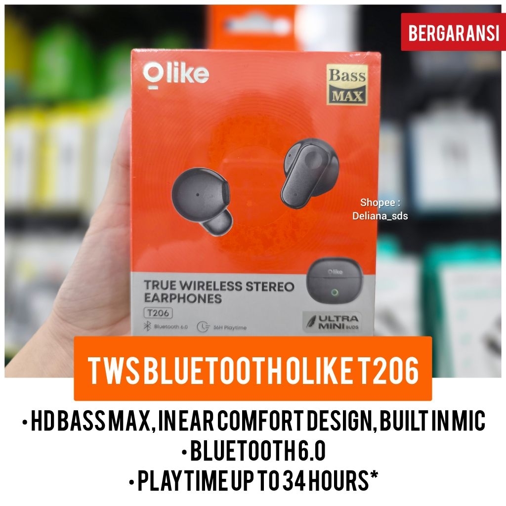Tws Bluetooth Olike T206 Garansi Resmi 1 Tahun Tws Olike T206 Headset Bluetooth Olike T206 Bluetooth