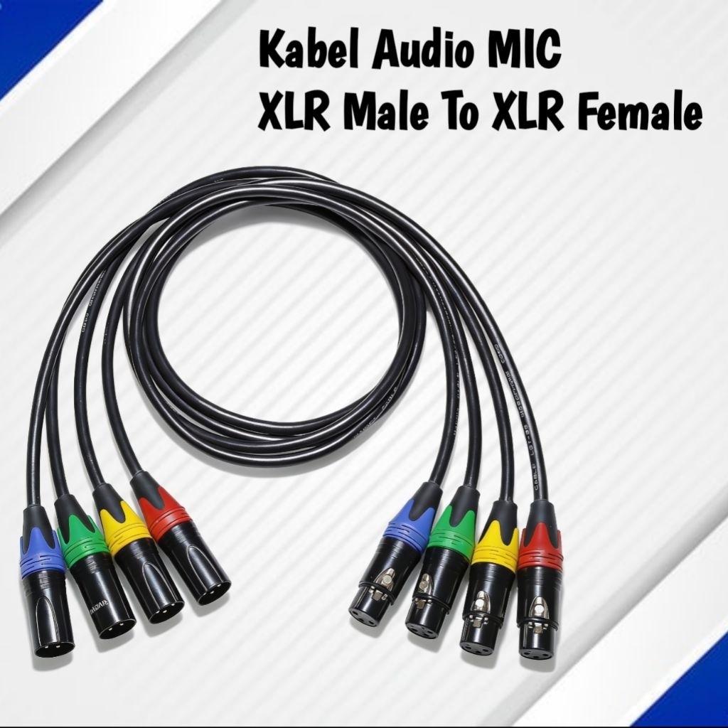 Kabel Mic Makita L2T-2S STEREO Jek XLR Canon Male To Jek XLR Canon Female Panjang 1 Meter