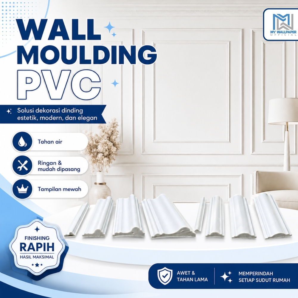 List Plafon Wall Moulding PVC List Molding Lis Molding Dinding Plavon Dinding Rumah Anti Rayap
