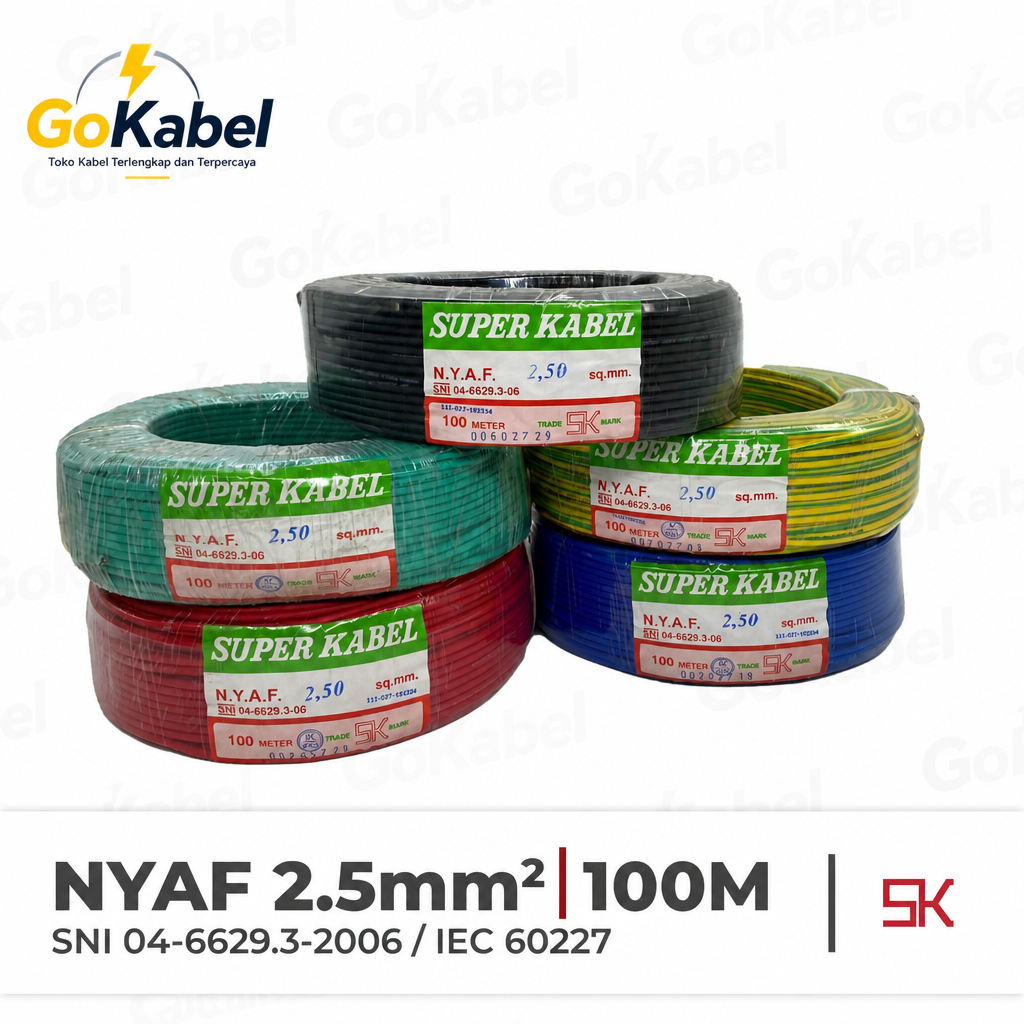 Kabel Super NYAF 2.5 mm NYAF 2.5 NYAF 2,5 AF 2,5 AF 2.5 SQMM 2.5MM SNI