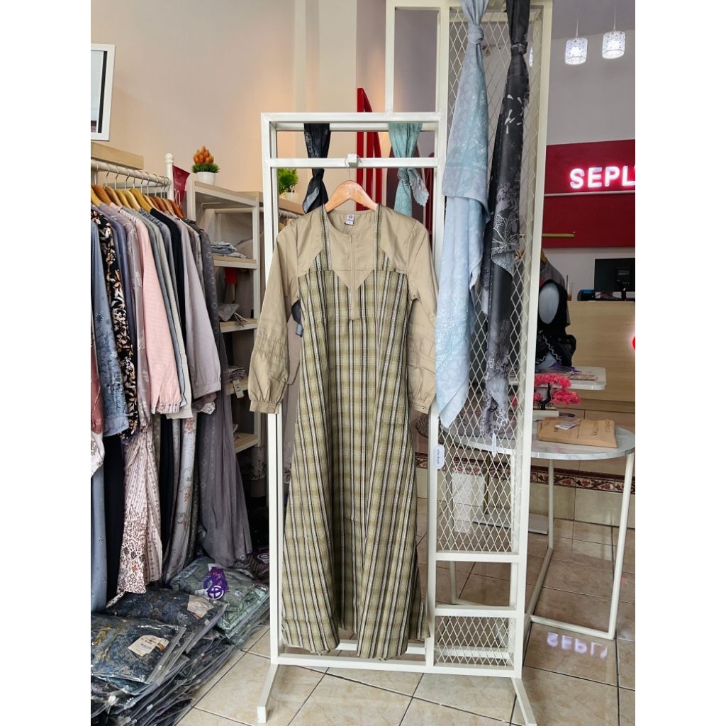 GAMIS ETHICA RAINAMI 23 KHAKI.Gamis ethica diskon termurah.Gamis ethica terbaru.GAMIS REMAJA KEKINIA
