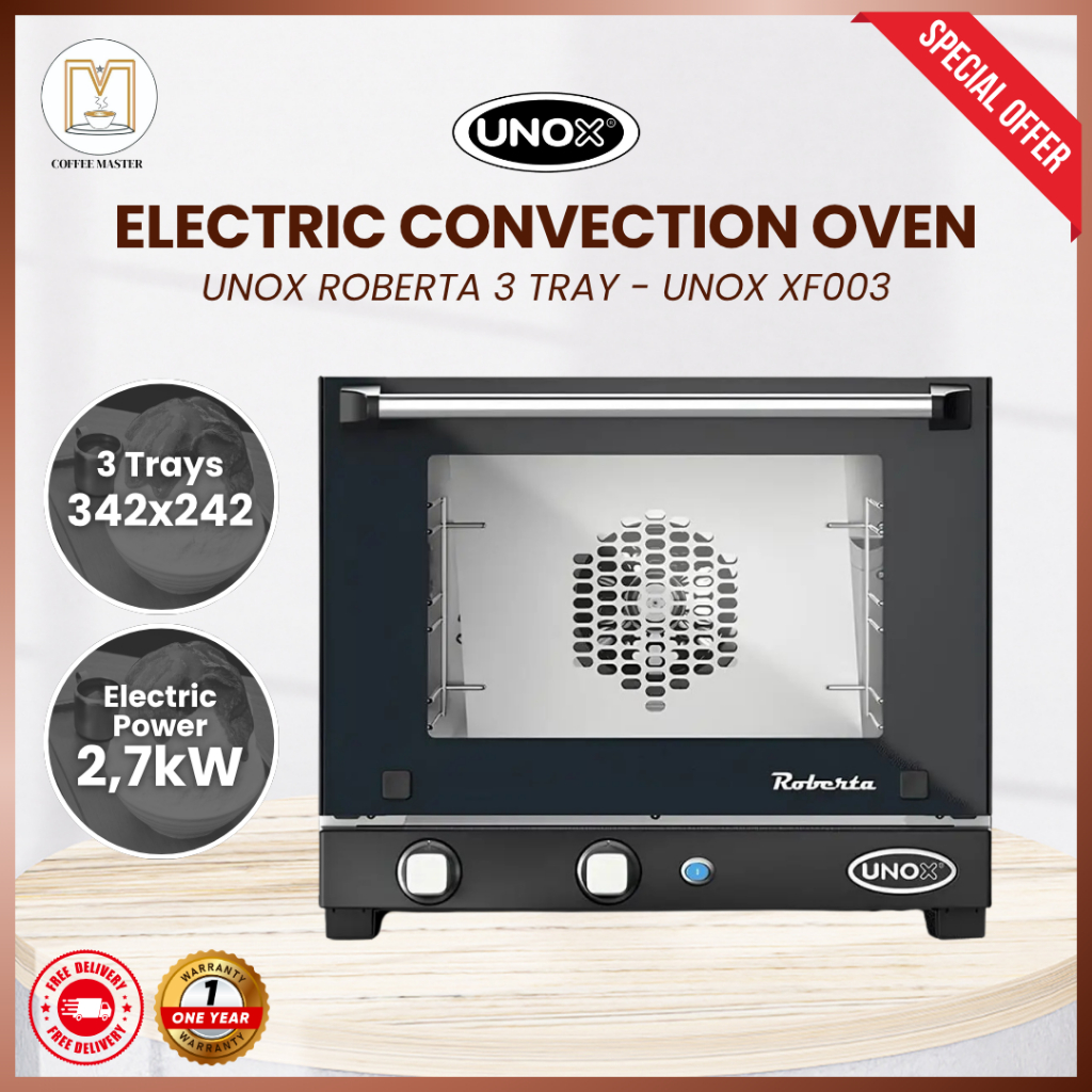 Unox Electric Convection Oven Manual UNOX ROBERTA XF003 3 Tray Garansi Resmi 1 Tahun