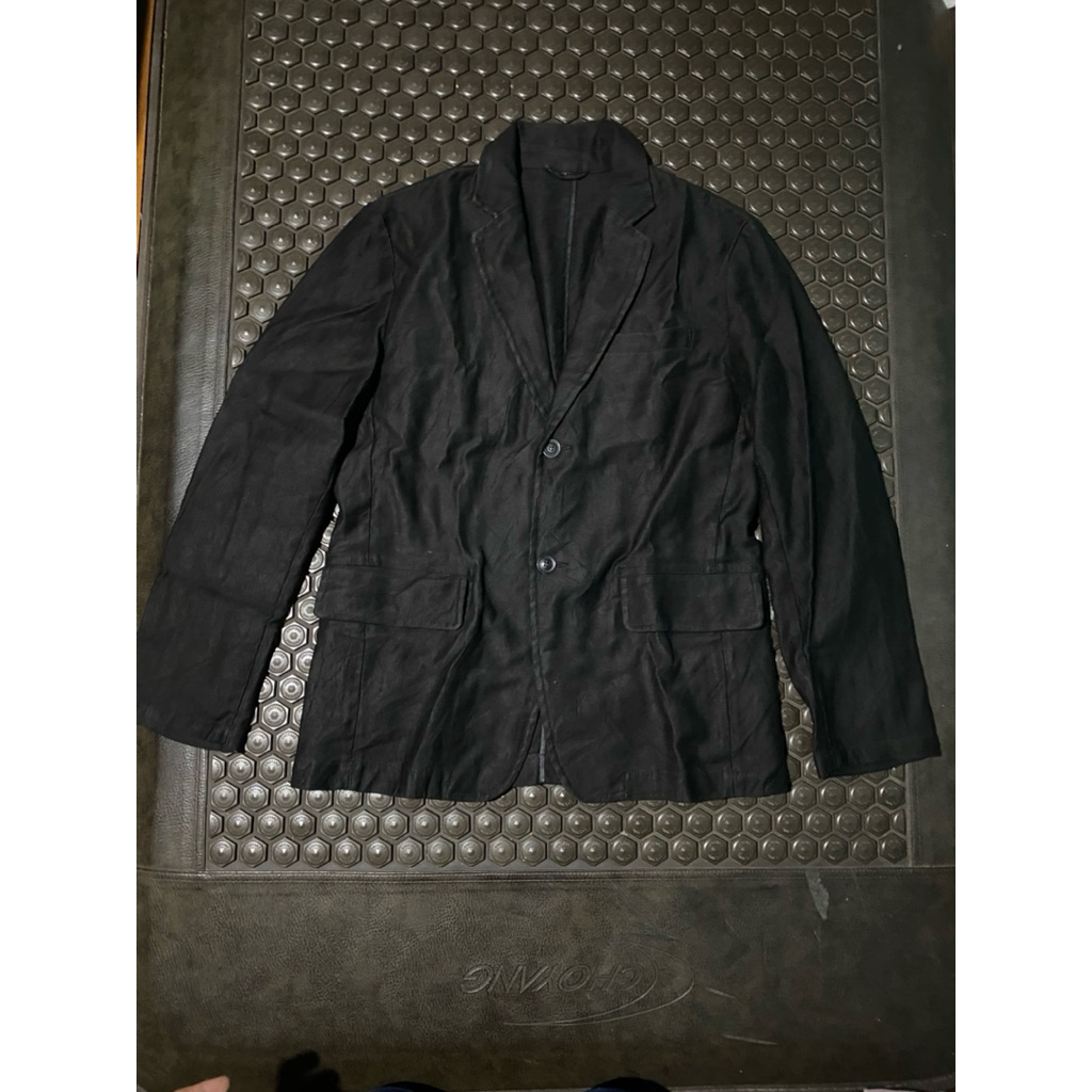 BLAZER JAS DENIM JEANS HITAM PEKAT ZIO MEWAH BRANDED