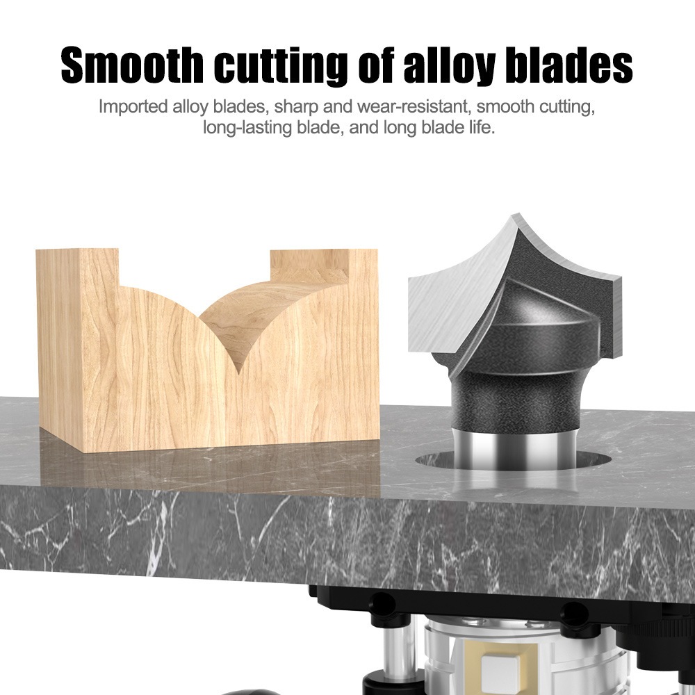 Mata Profil Kayu Round Over V Mata Router Round Over V CNC Mata Profil Kayu Shank 8mm