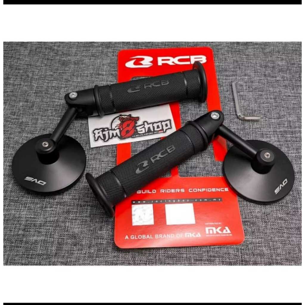 Handgrip RCB Original HG 55 + Spion Jalu Bulat Handgrip RCB Spion Jalu Cembung Universal Motor Spion