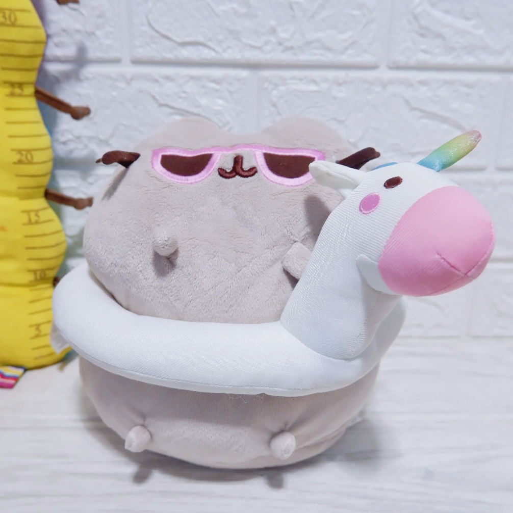 Boneka Gund Pusheen The Cat Unicorn Swim Floatie Sunglasses Ori