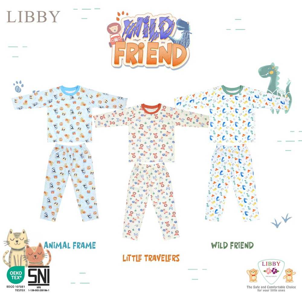 Libby Setelan Panjang 6-12 Tahun Wild Friend/Wow Vibes/Hunter Dreamland/Work Zone