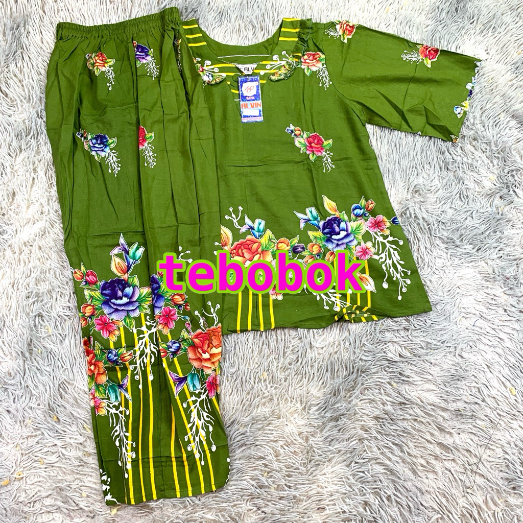 Batik Alvin Rayon - Stelan Alvin CP ABG Lengan 3/4 | Stelan Batik Alvin ABG