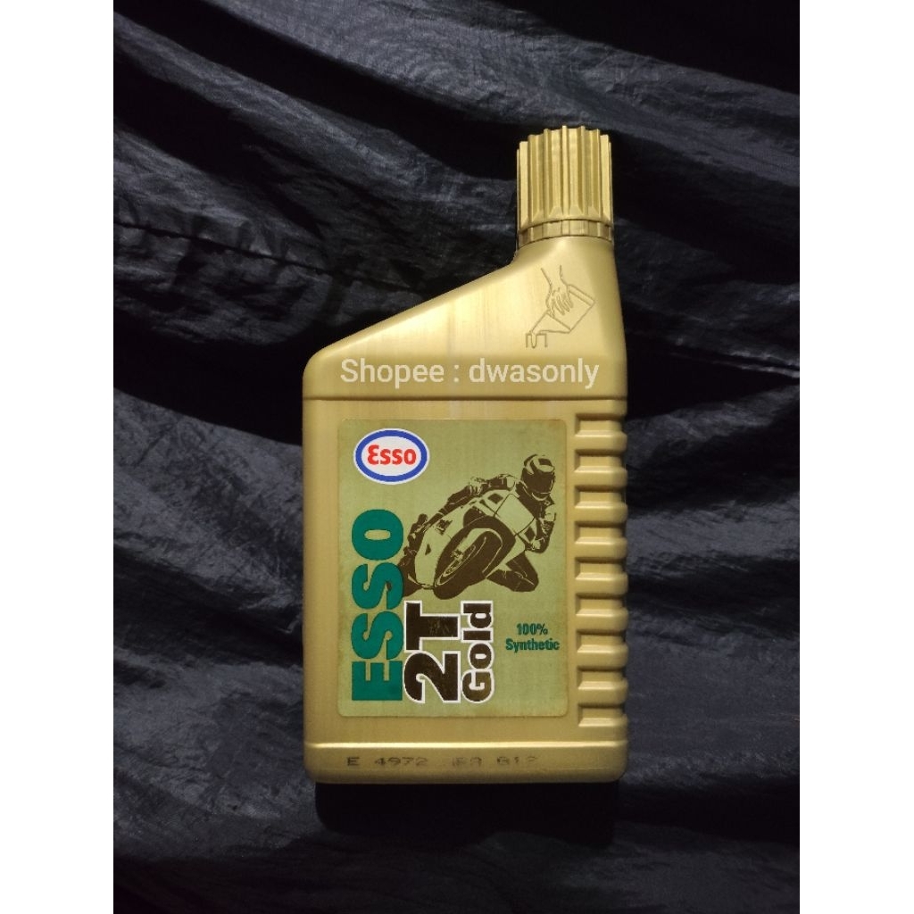 oli samping ESSO GOLD 2T 100% SYNTHETIC 1 liter made in Singapore jadul lawas