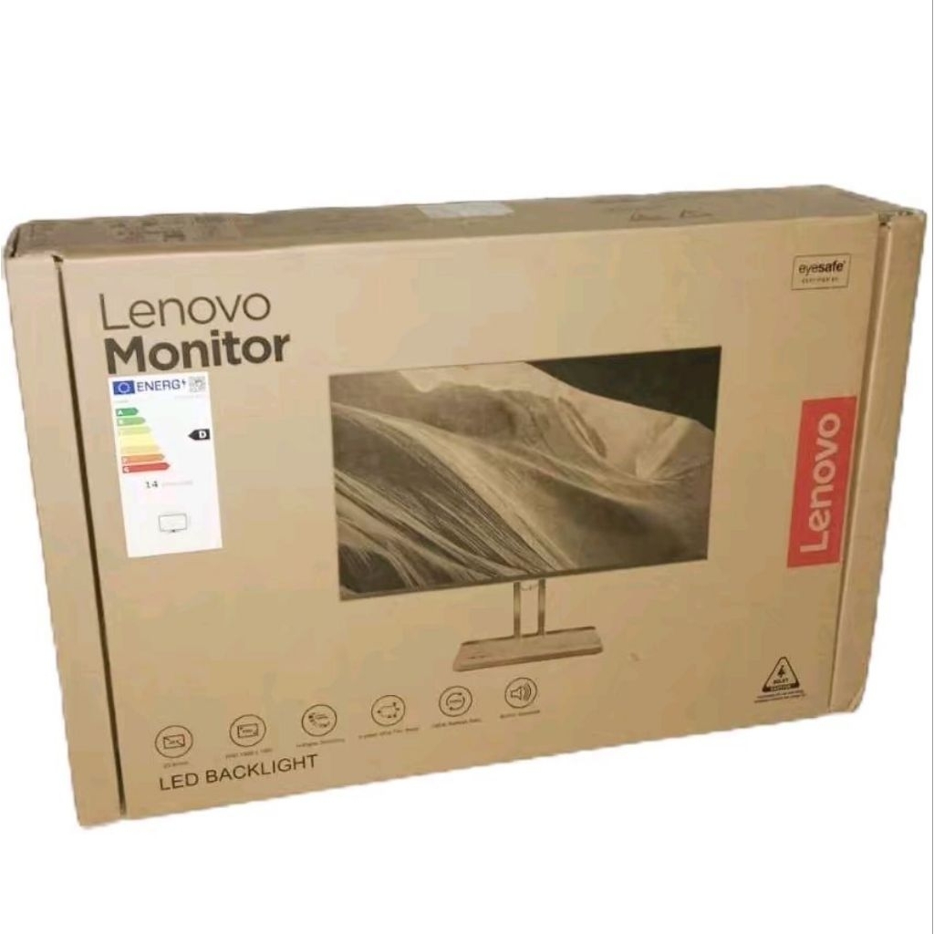 lenovo monitor LCD flat panel kardus kosong komputer Display 24 inch original aksesoris fullset pung