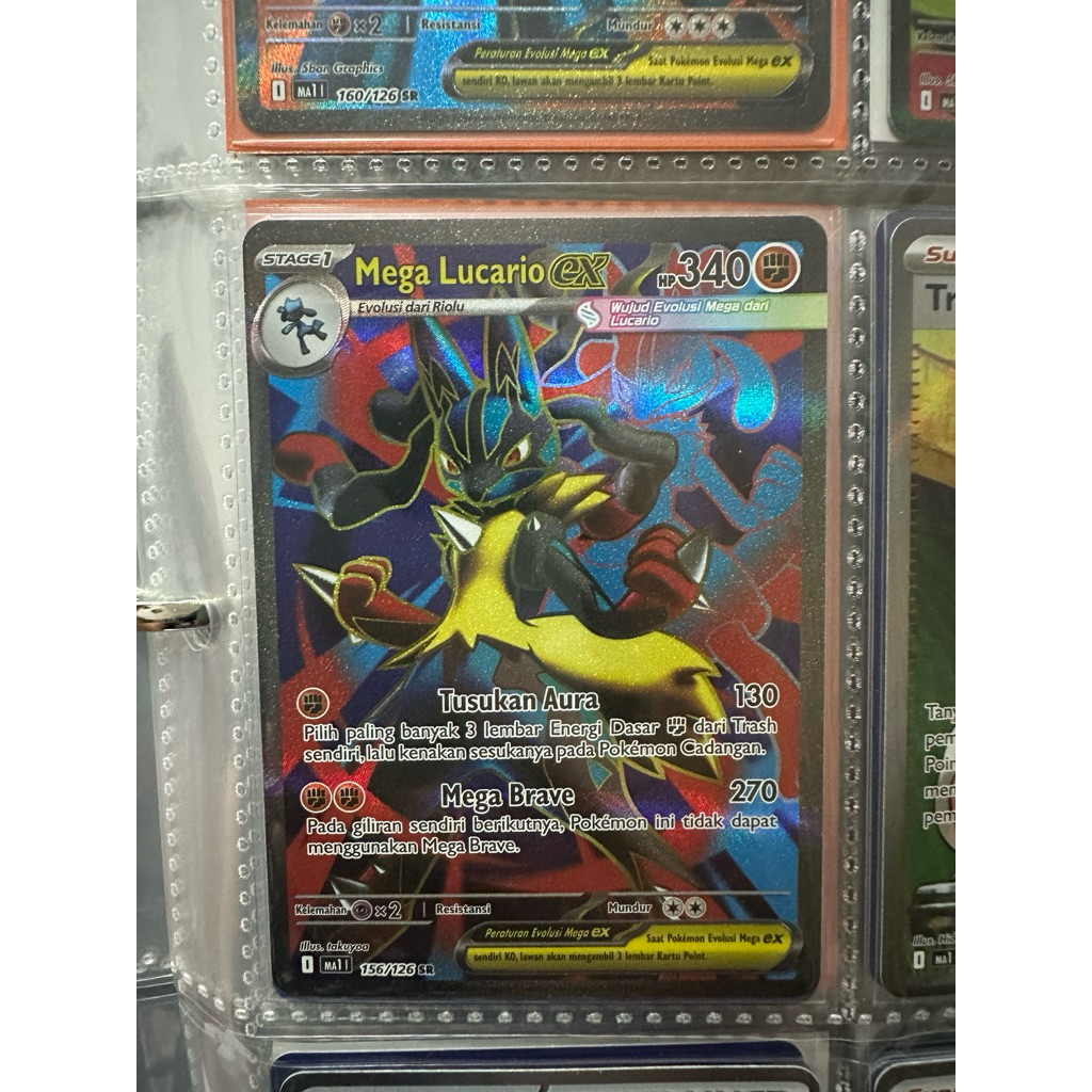 Mega lucario Idn156SrMa1 ori pokemon card