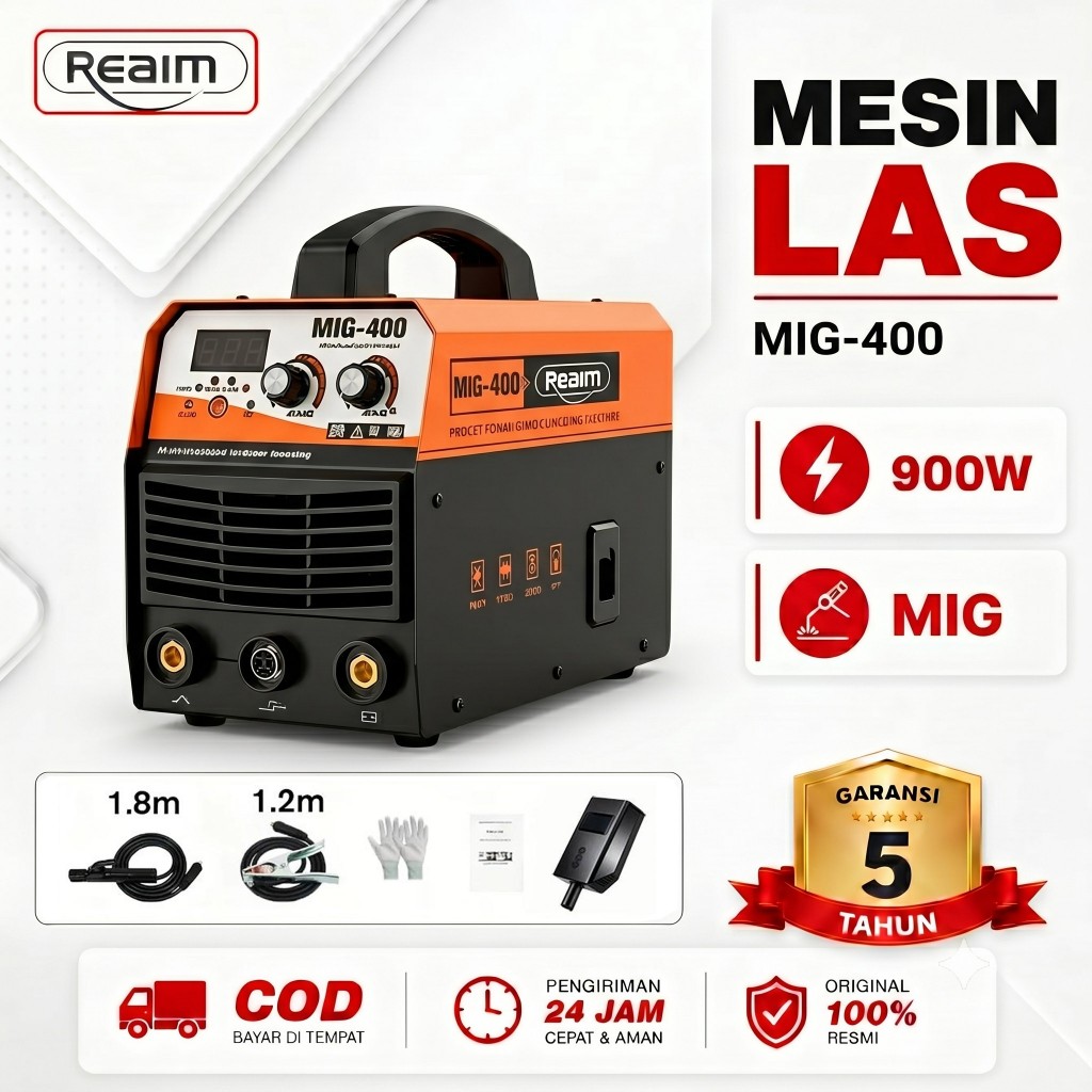 REAIM Mesin Las 900 watt MIG-400  Welding Machine 3IN1Mesin trafo las Welding Machine Inverter