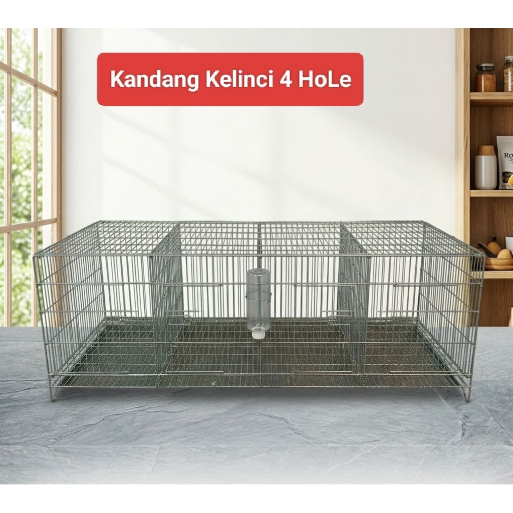 kandang Kelinci galvanis 2 meter, 4 Hole