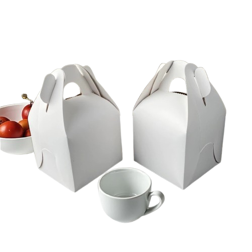Gable Box Ivory Snack Box Hampers Box Toples Ukuran 12x12x12cm