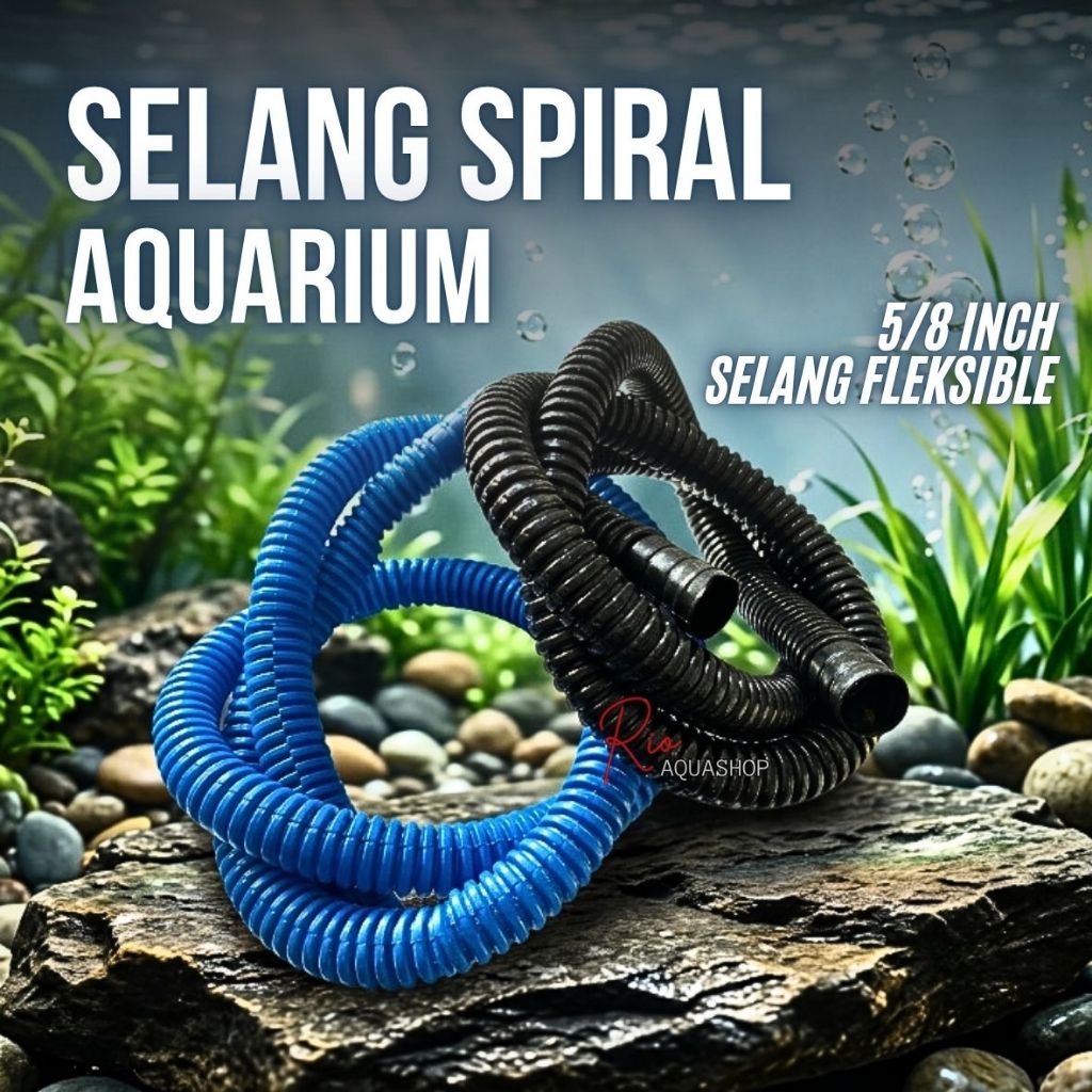 Selang Flexible Selang Spiral Pompa Aquarium BIRU pompa box Filter Top Filter filter talang