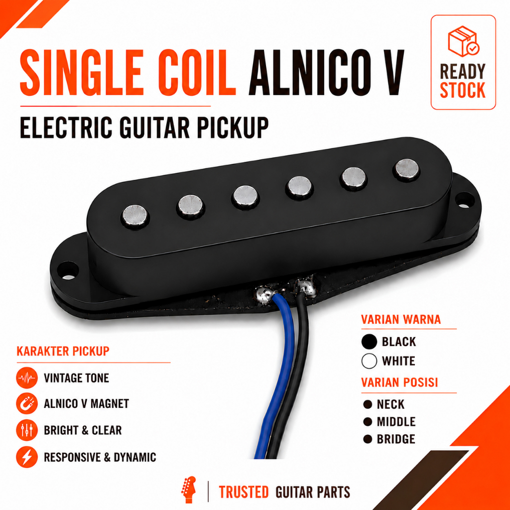 Pickup Gitar Single Coil Alnico | Single Coil Pickup Alnico V Electric Guitar Neck / Middle / Bridge