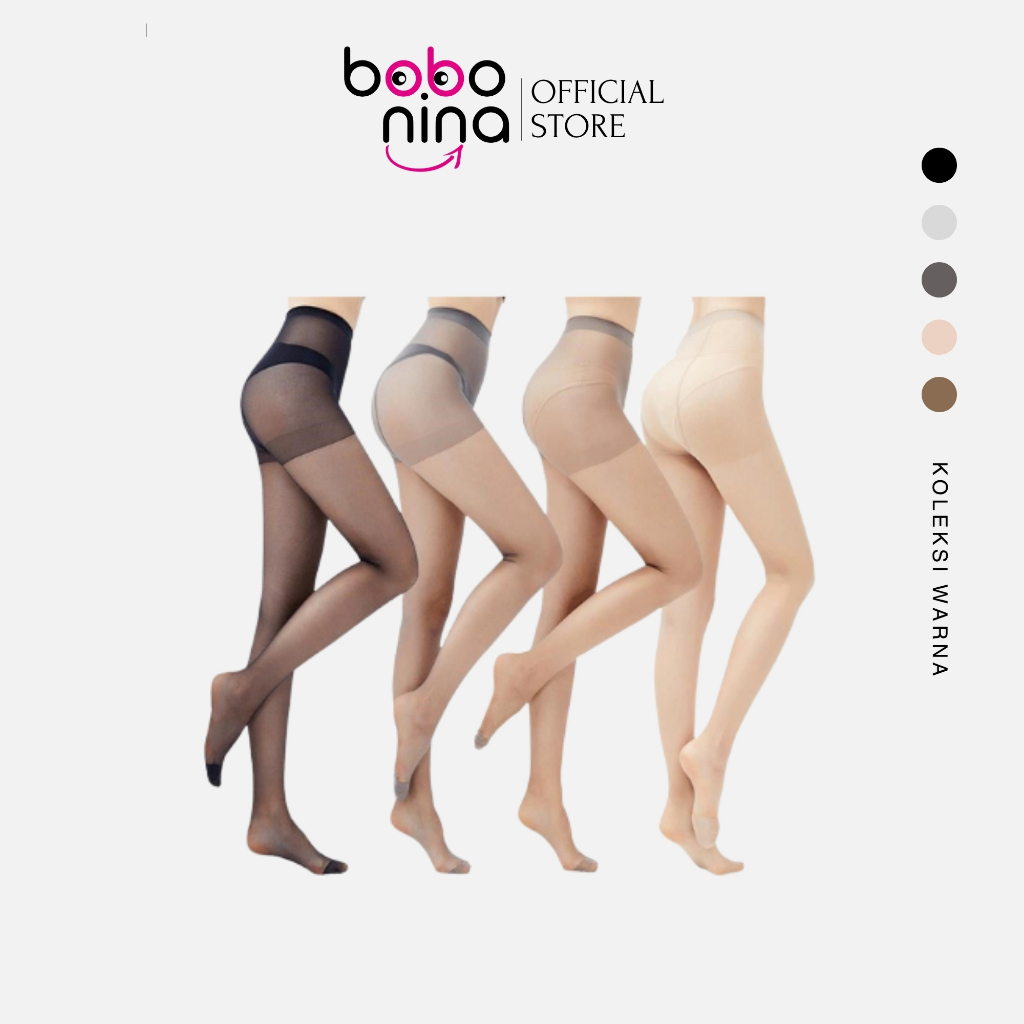 Ninabobo KK008 Celana Stocking Panjang Transparan Kulit Tipis Halus Sheleg Stocking Sepinggang