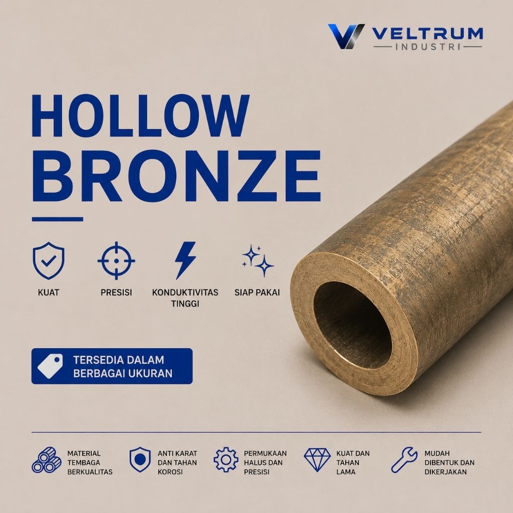 hollow bronze ukuran od 27mm × id 17mm × panjang 1000mm