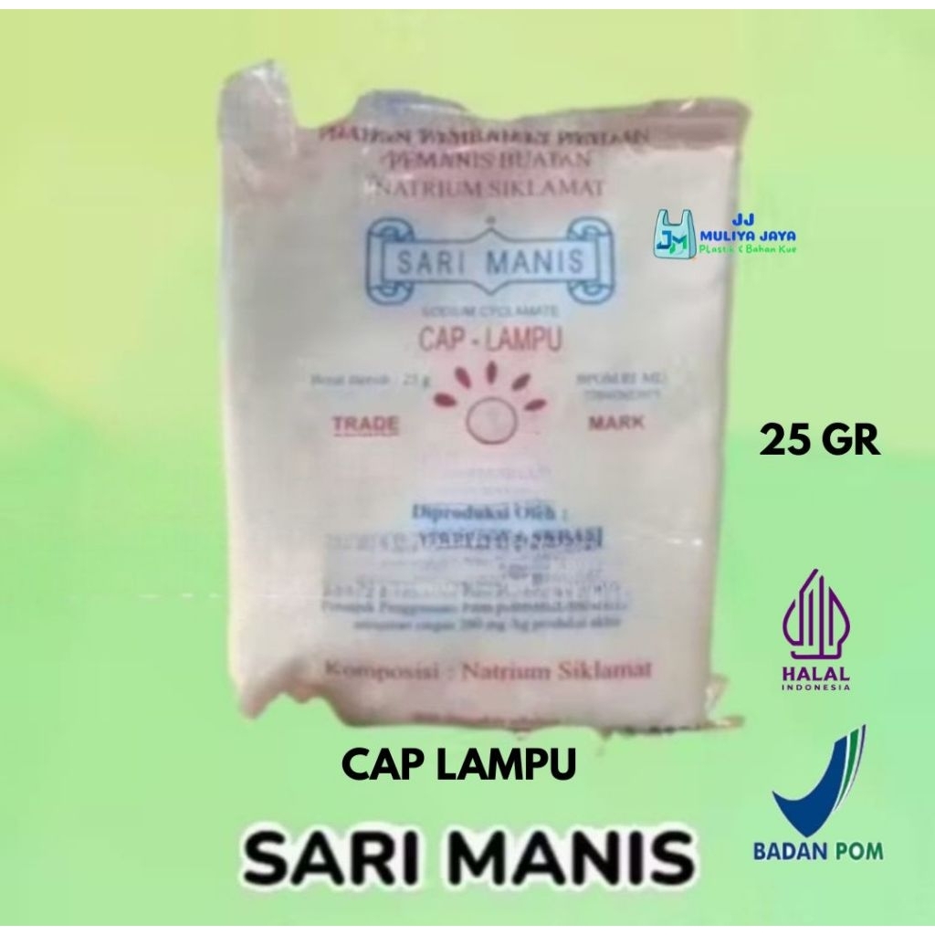 Sari Manis Cap LAMPU 25 Gram (Per Bks)