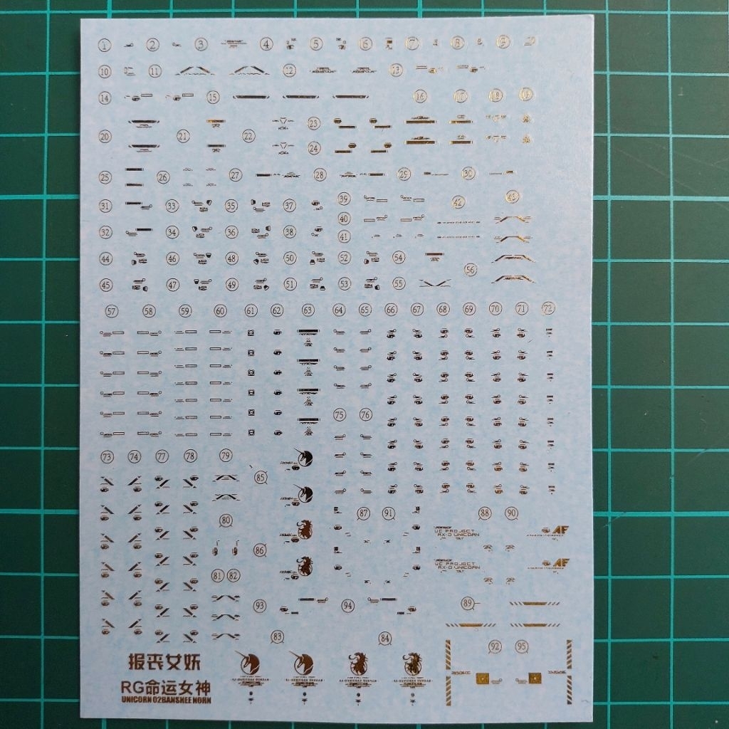Water Decal RG HG Banshee Norn