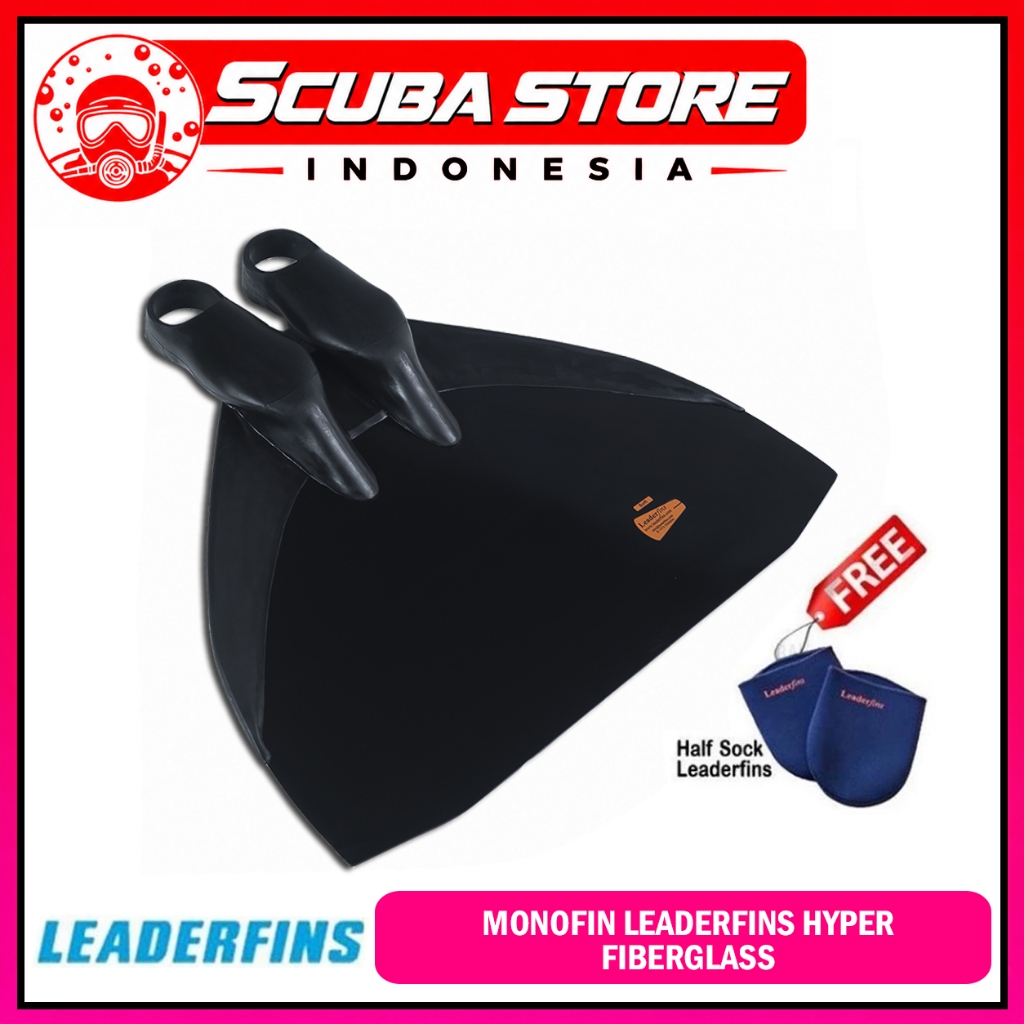 Monofin Leaderfins Hyper Fiberglass Kaki Katak Mono Fin Mermaid Fins Freedive Freediving Selam Dive