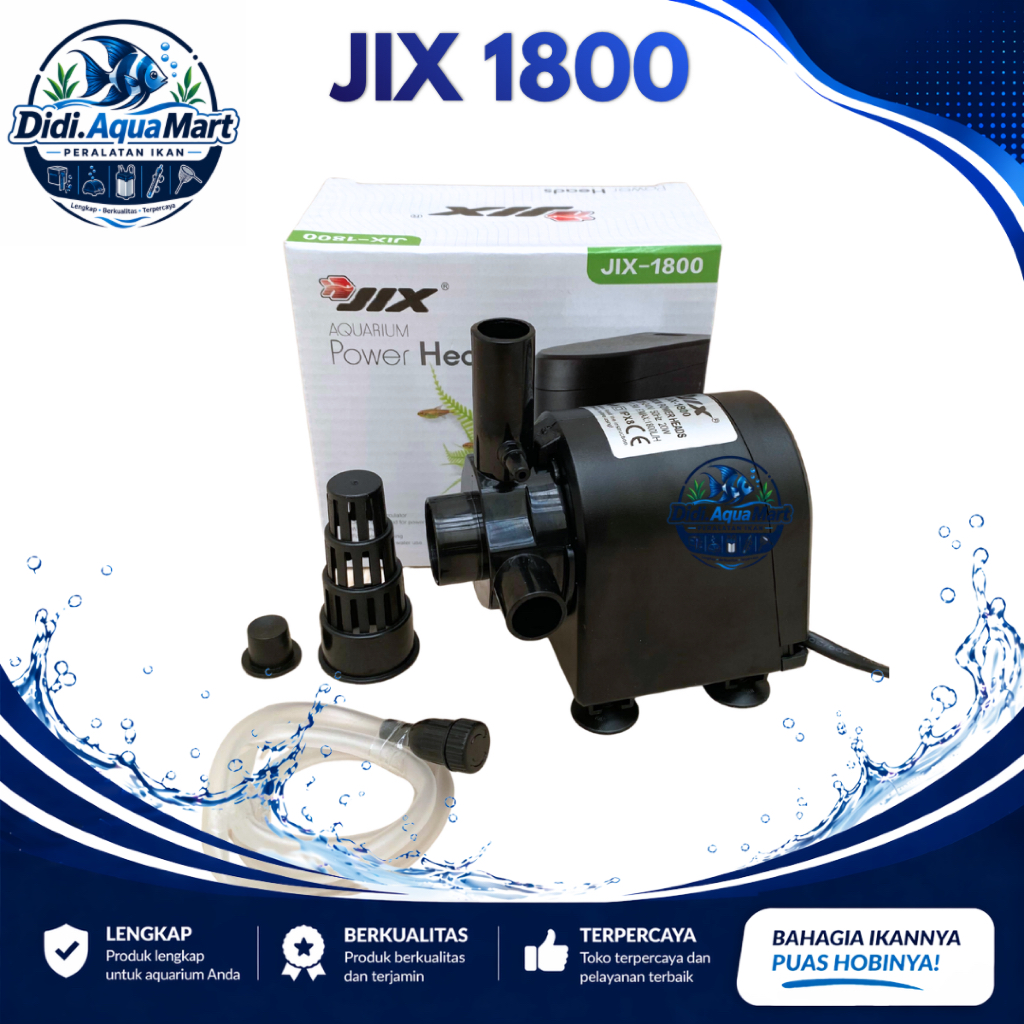 JIX 1800 Pompa Aquarium Pompa Celup 1800lph Pompa Aquarium Hidroponik Aquaponik
