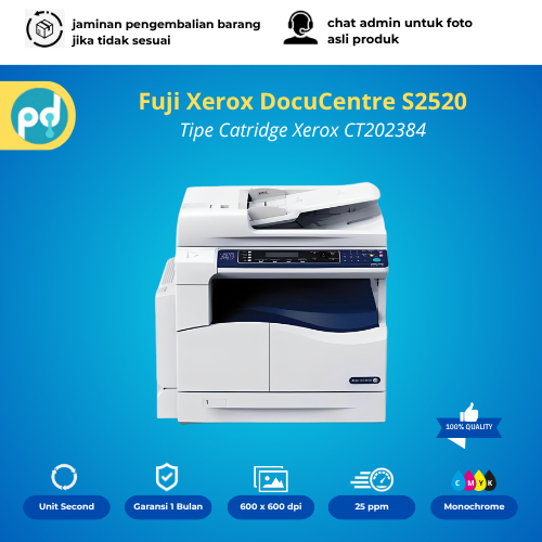 Mesin Fotocopy Fuji Xerox S2520 Bekas - Printer Laser Hitam Putih A3 Multifungsi