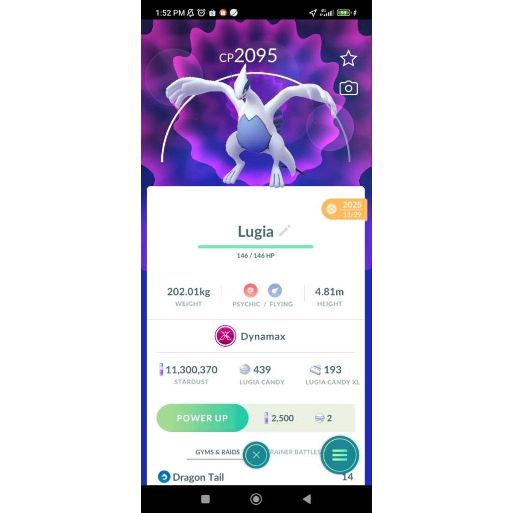 Trade Dynamax Lugia